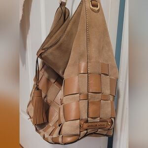 Michael kors Tan Woven Leather Tote Bag
